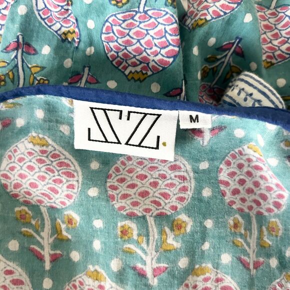 SZ Blockprints for J.Crew Leyla Mini Dress Tassels 100% Cotton Size Medium - Picture 4 of 5